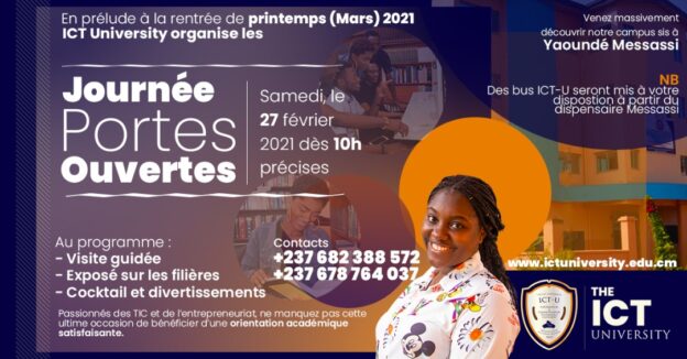  ICT University du Cameroun : Les Journées Portes ouvertes programmées ce 27 Fevrier 2021